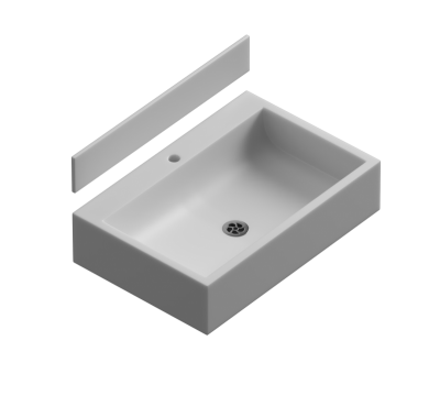 Standard Corian Wash Trough - 600mm